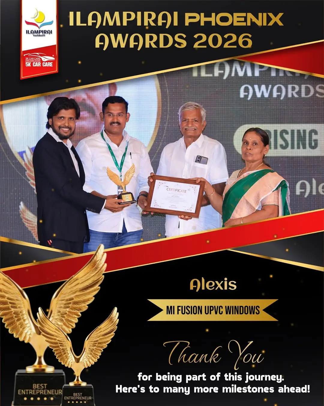 Mi-Fusion recognised at the Ilampirai Phoenix Awards 2026